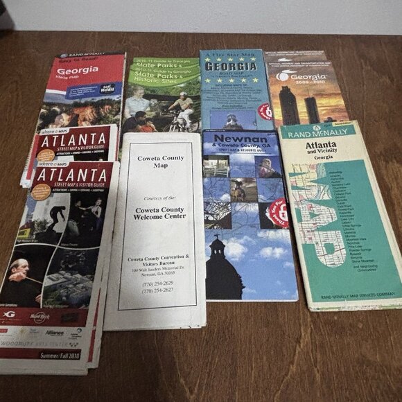 Other - Georgia Atlanta Coweta County Newnan Road Maps Lot of 11